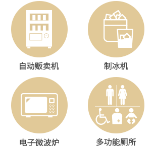 自动贩卖机・制冰机・电子微波炉・多功能厕所